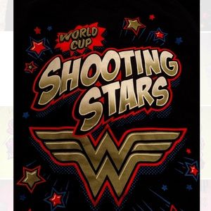 SHOOTING STARS WONDER WOMAN THEMED WORLDS TSHIRT